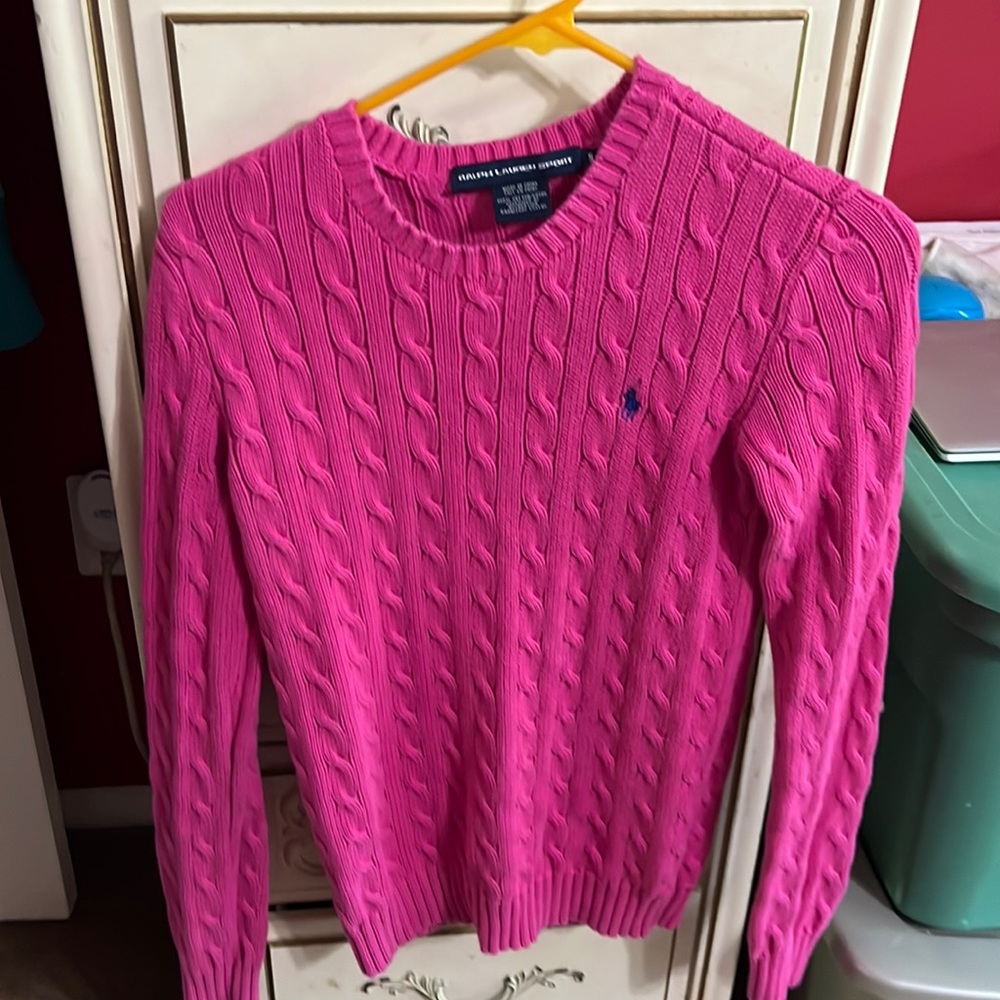 Pink polo sweater